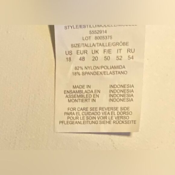 🛍️Swim Solutions Women’s Princess 👑 Seamed Tankini Top Animal Instinct Size:18 - Picture 6 of 7